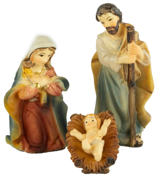 Stimmungsvolle Weihnachtskrippe Eismannsberg inkl. 12-tlg. Figurensatz K 181, Maße Krippe: ca. 37 x 14 x 19 cm